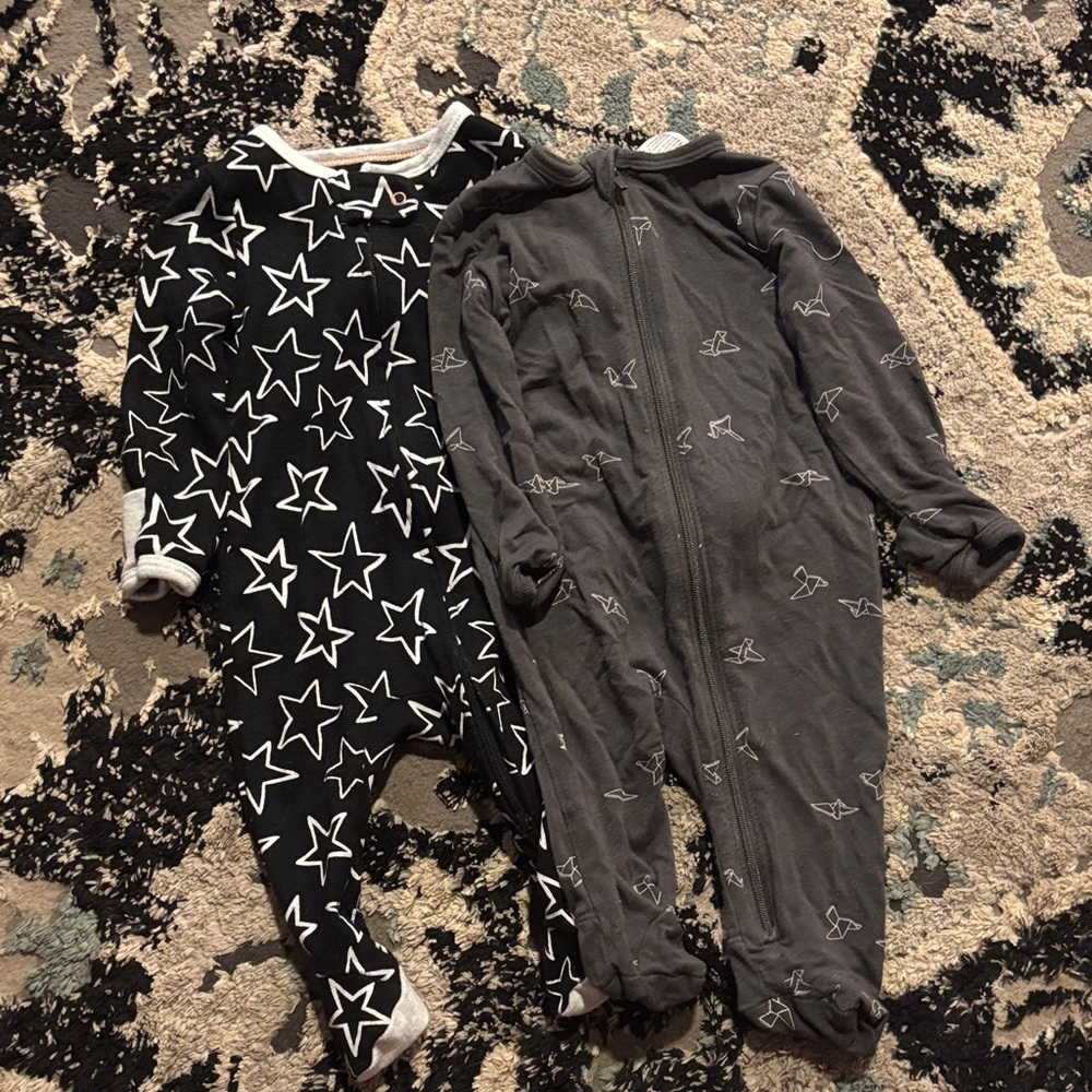 Starry Night and Cozy Gray Kids One Pieces